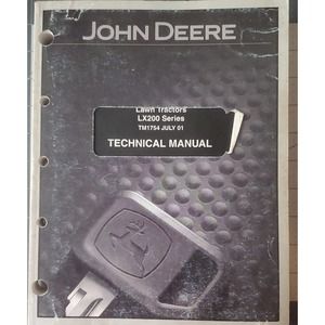 John Deere TM1754 Technical Manual for LX 200 Series Lawn Tractors 2001